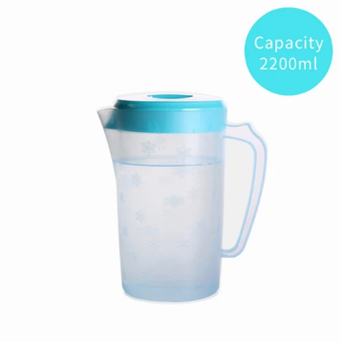 Blue Kettle BPA-Free кувшин для воды большой емкости вместо чайника для воды кувшин для напитков домашний кухонный пластиковый контейнер для холодной воды 2.2л - Цвет: Blue Kettle