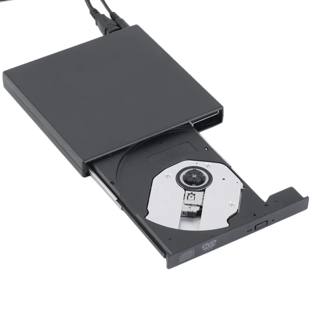 Светильник 13,5*13,2*1,6 см ультра тонкий внешний слот USB 2,0 Внешний DVD комбо CD-RW привод CD+-RW DVD rom черный