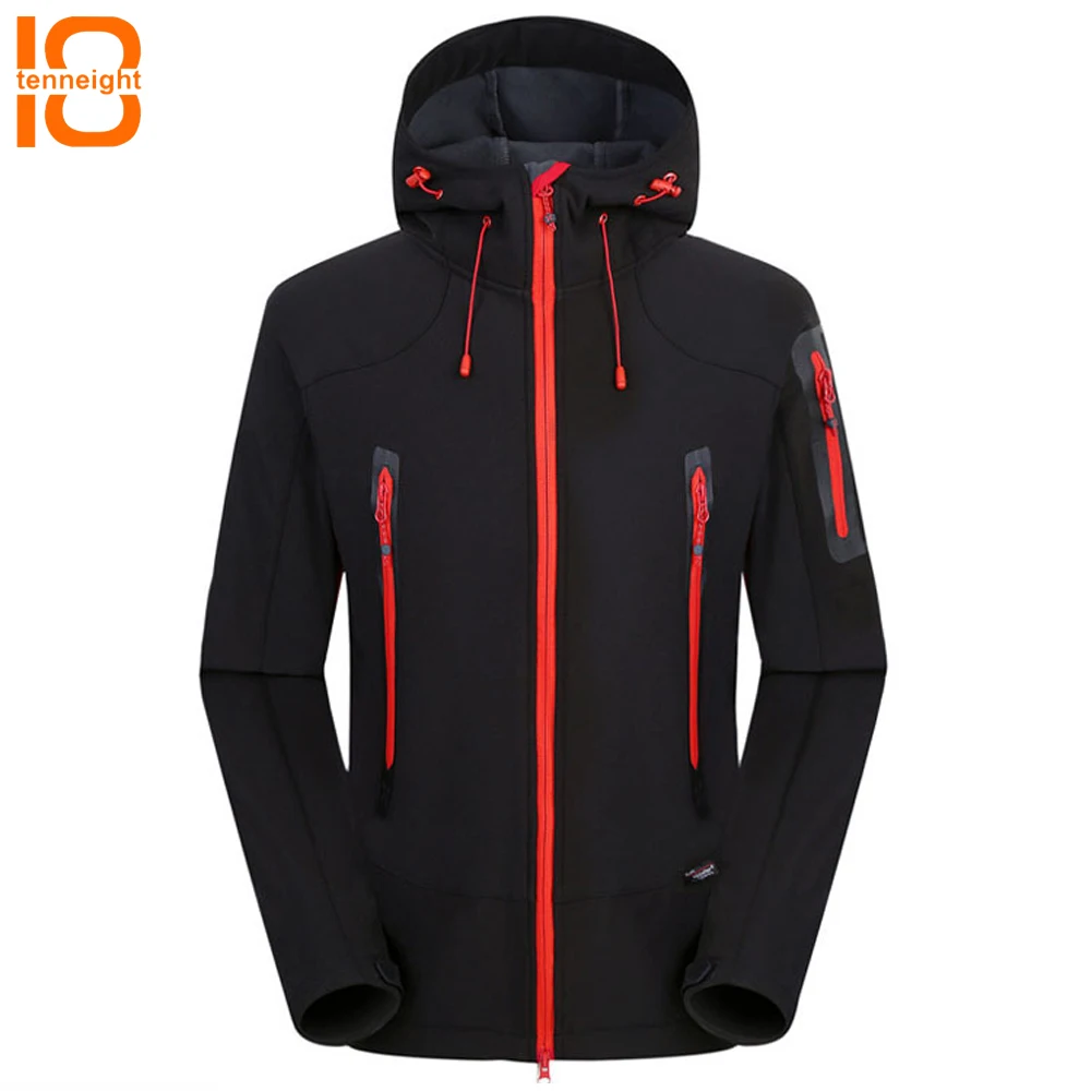 

TENNEIGHT Softshell Jacket Women Climbing Rain Windbreaker Men Windproof SoftShell Fleece Jackets Outdoor Coat Ski Hiking jacket
