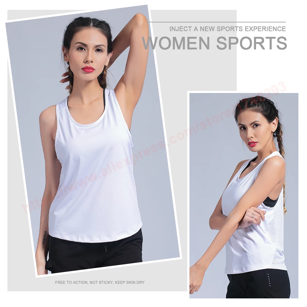 Yoga Top Vest Quick Dry Workout Sport Fitness Women Sport Shirt Sexy Backless Female Sleeveless Yoga Running T Shirts