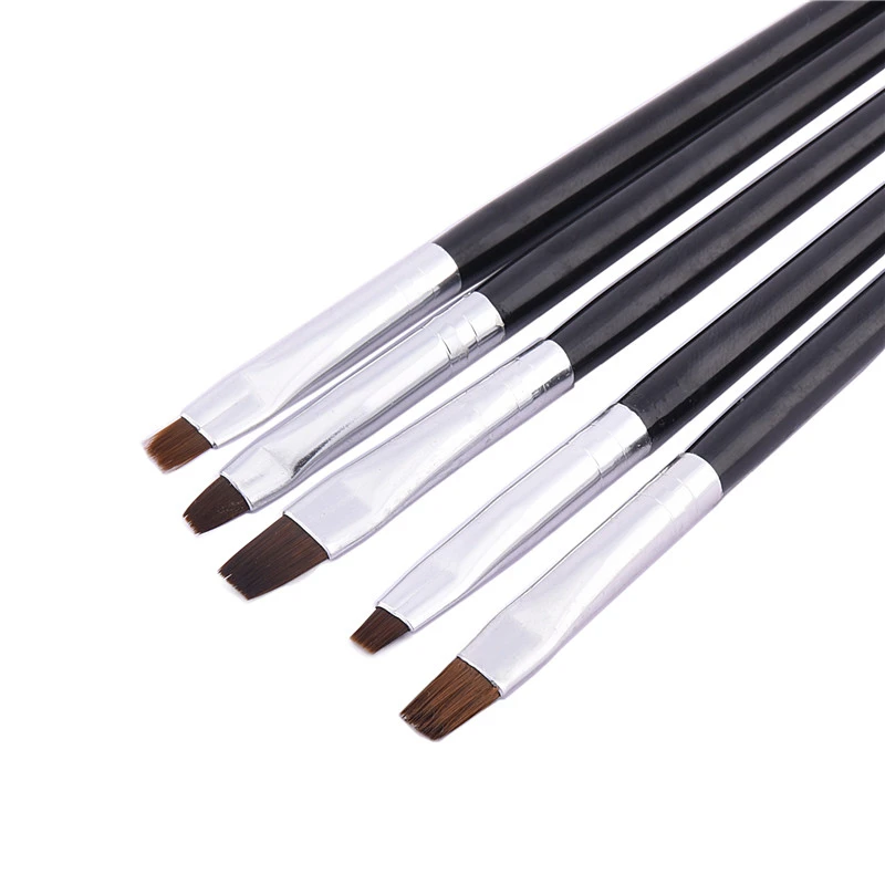 ROSALIND 5 шт./лот плоская ручка для рисования кисти дизайна ногтей акриловая кисть