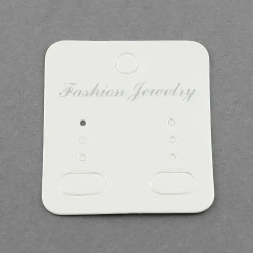 

Cardboard Earring Display Cards, White, 50x44mm