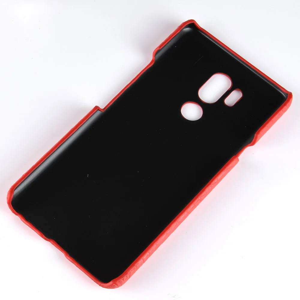 Для LG G7 чехол Супер тонкий крокодиловая кожа текстура задняя крышка Жесткий Щит