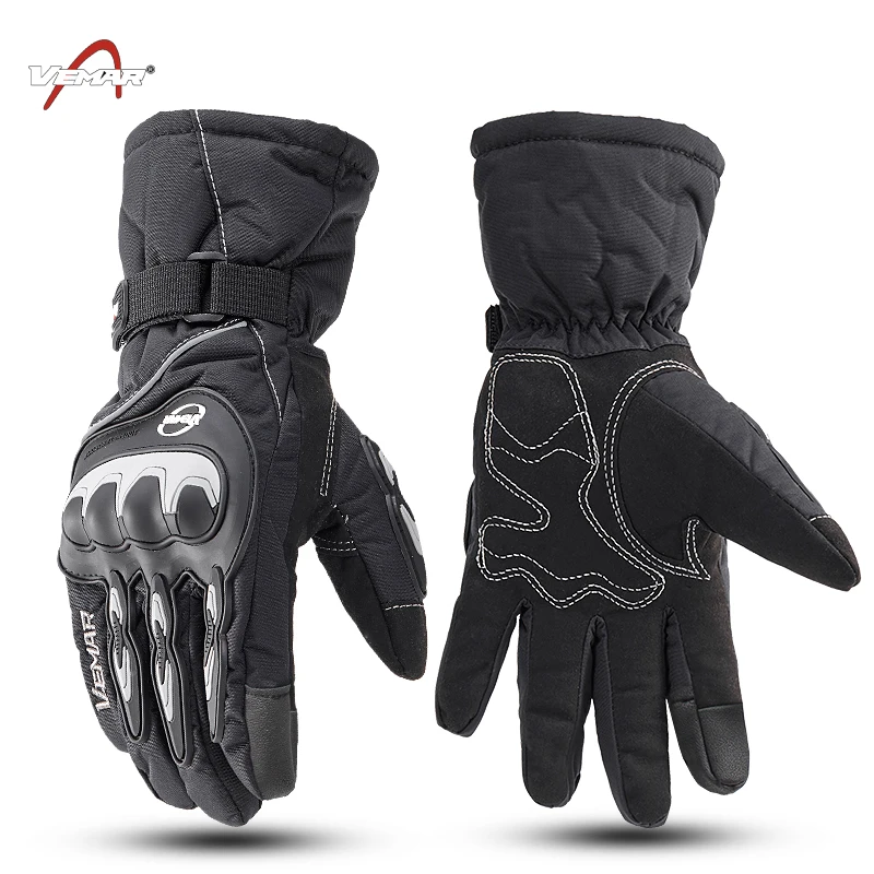 Vemar Мотоциклетные Перчатки мотоцикл зимний жесткий корпус Guantes мото перчатки водонепроницаемые ветрозащитные с сенсорным экраном для женщин Сноубординг ATV