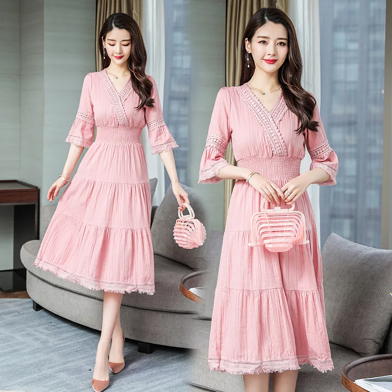 Лидер продаж 2019 новое красное платье летние популярные женские платья модная женская одежда элегантное