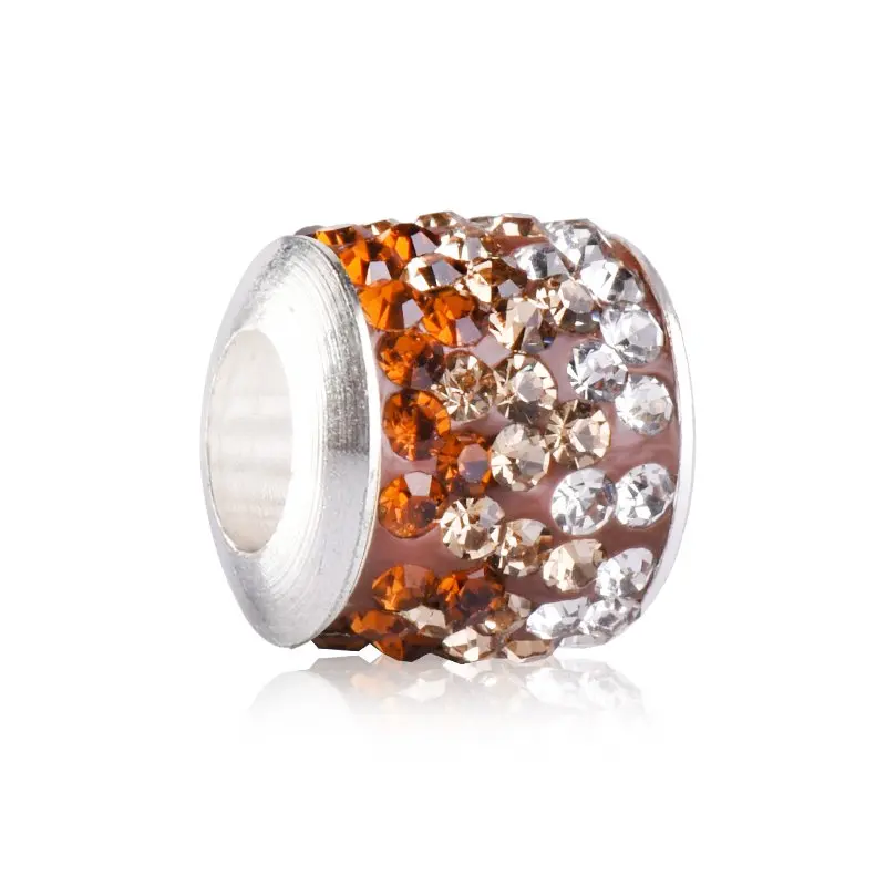 11 мм Постепенное посеребрение пряжка горный хрусталь шар шарик шарм прокладка