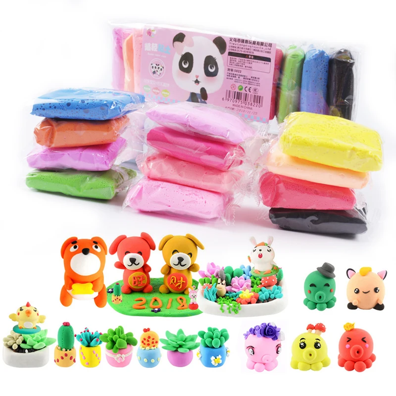 Slime Toys слизи сухой воздух Playdough светильник мягкое моделирование Fimo Полимерная глина прыгающий Пластилин «сделай сам» Обучающие игрушки для игр подарки