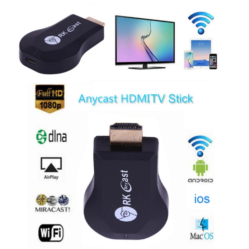 Универсальный M9 оригинальный беспроводной WiFi Дисплей ТВ палка HDMI приемник HD 1080P