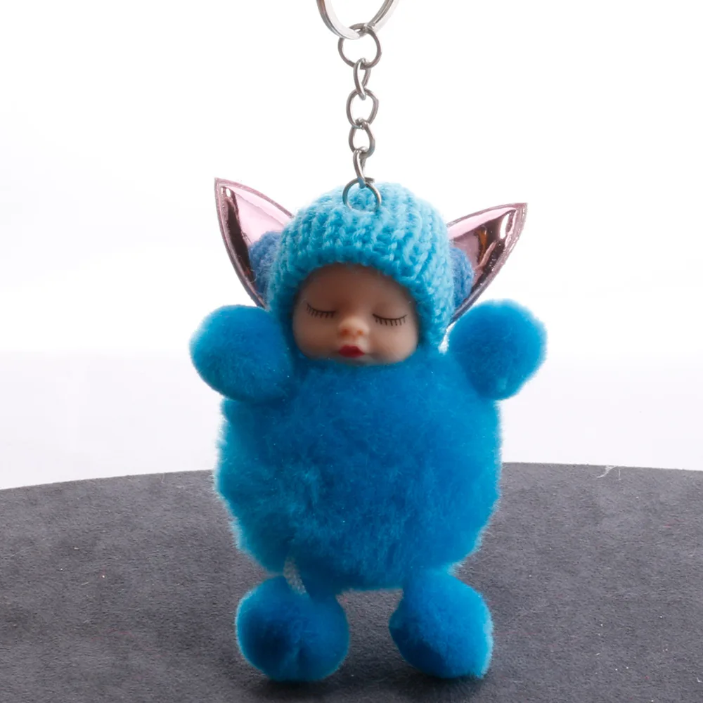 Миниатюрная плюшевая Спящая кукла Kawaii меховые мягкие игрушки для ключей