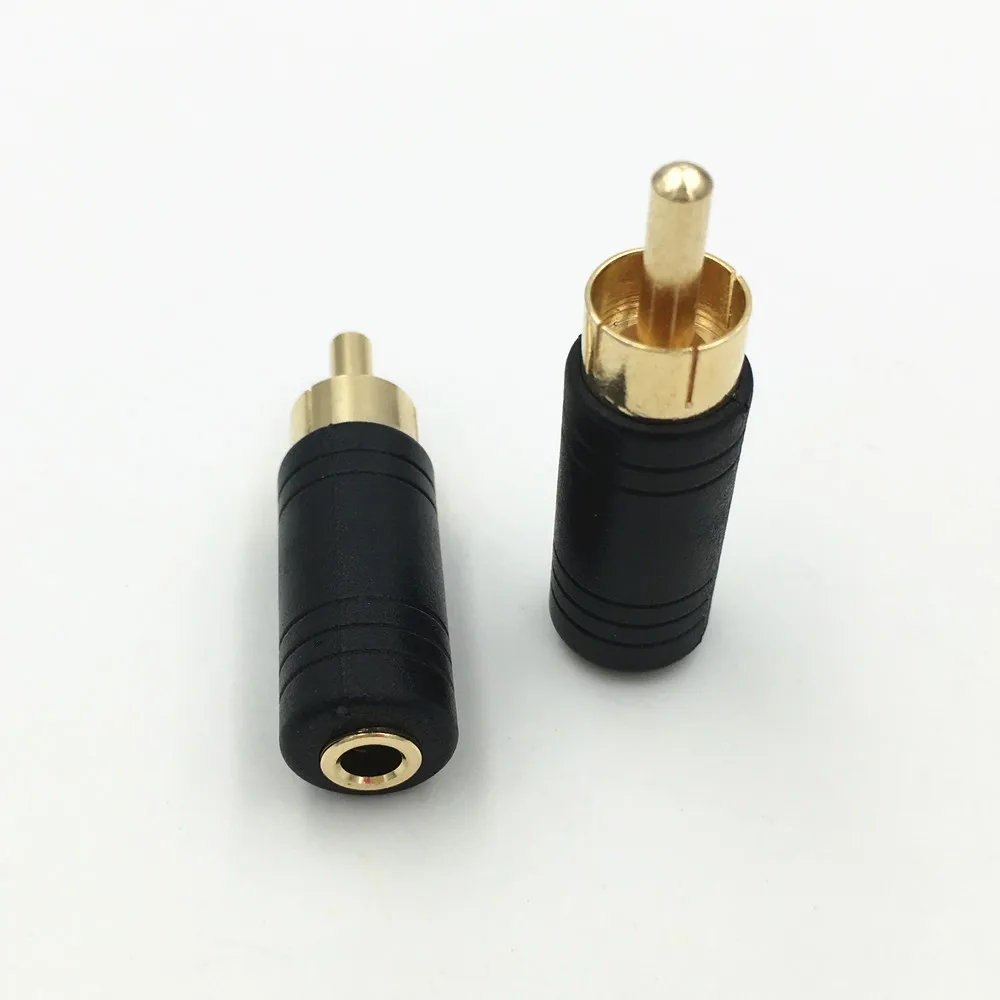 8 шт позолоченный RCA штекер до 3 5 мм моно Гнездовой разъем прямой AV аудио