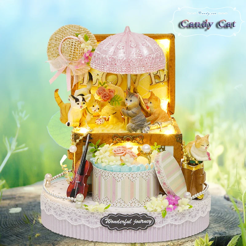Миниатюрный Кукольный домик сделай сам с искусственными игрушками подарок