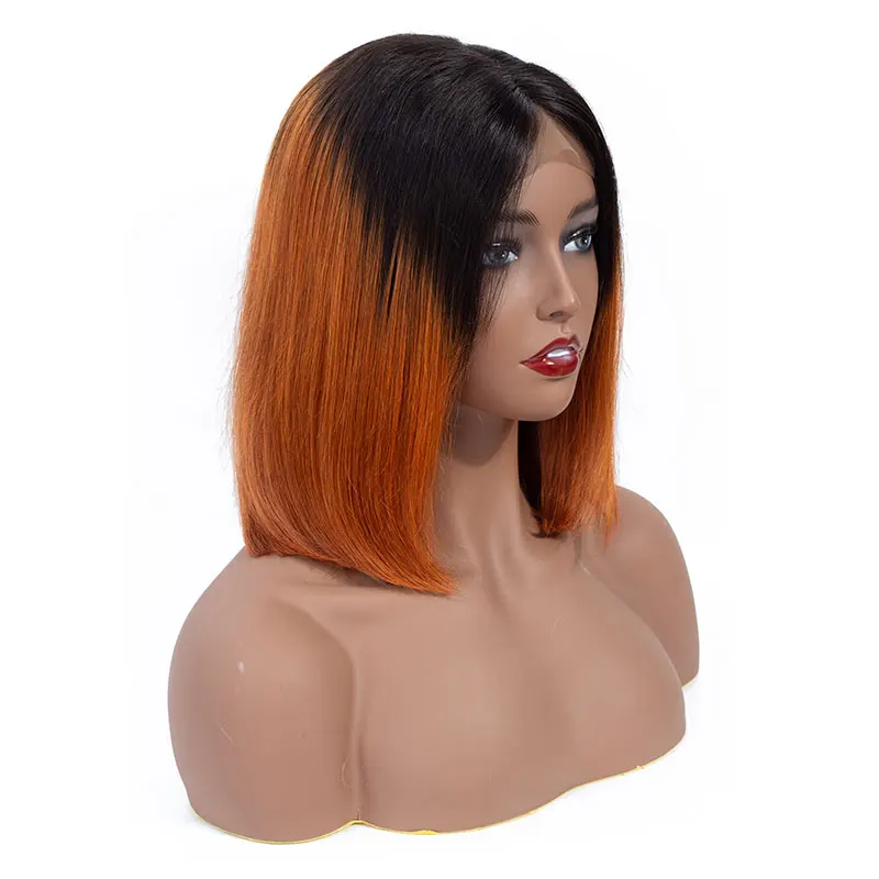 [Bestsojoy] прямые 13x4 Боба парик с предварительно выщипанные волосы м Волосы Remy 8 14