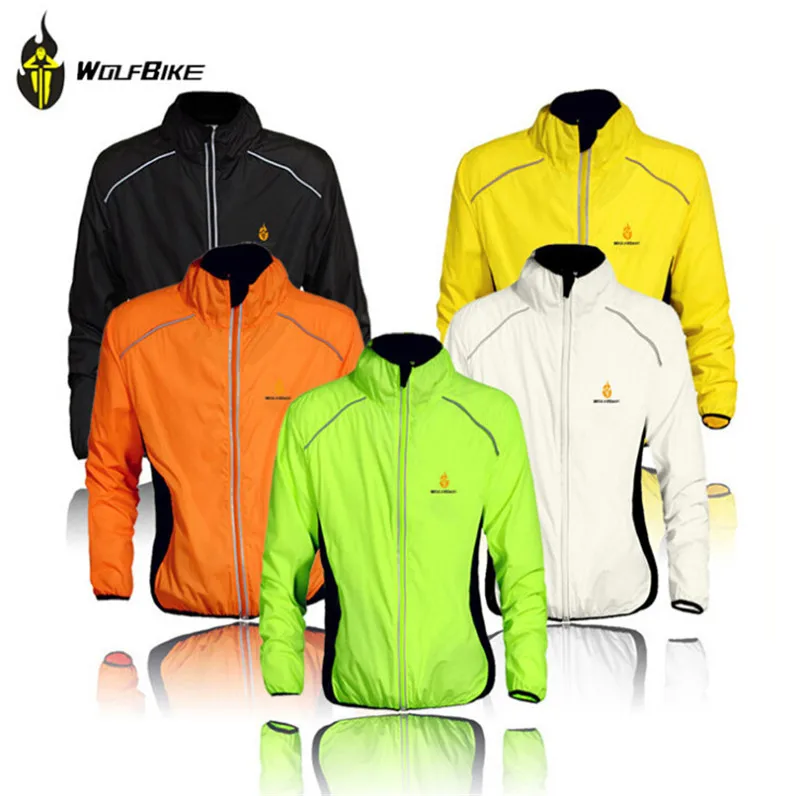 Велосипедная куртка WOLFBIKE ветрозащитная быстросохнущая Мужская спортивная