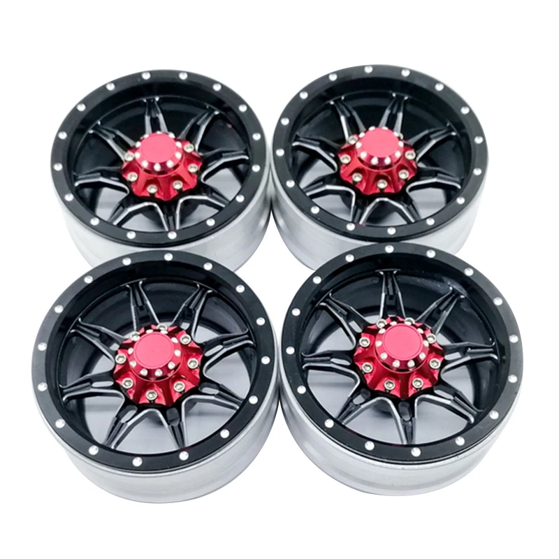 4Pcs Rc Rock Crawler Metal Wheel Rim 1.9 Inch Beadlock For 1/10 Axial Scx10 90046 Tamiya Cc01 D90 D110 Tf2 Traxxas Trx-4 S119