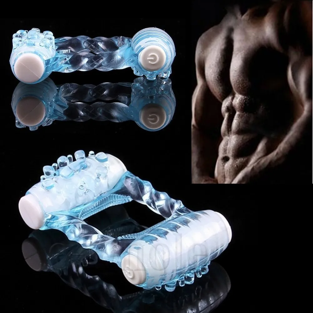 Двойное кольцо для пениса с вибрирующим мотором задержкой времени секс клитор