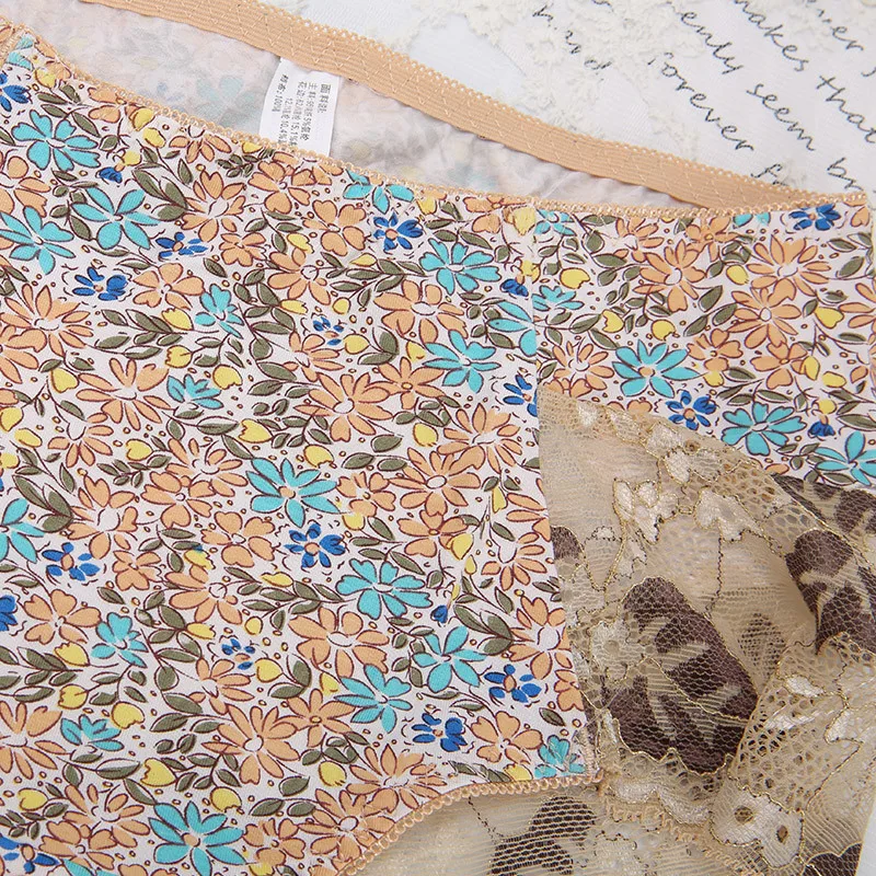 

1 Pcs Lace Panty Sexy Floral Panties Fashion Briefs For Women Female Underwear Trendy Mid-rise Ladies Lingerie Intimates