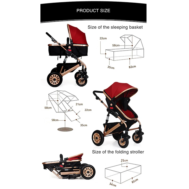 IMBABY складная детская коляска 30 см резиновые взрывостойкие колеса для