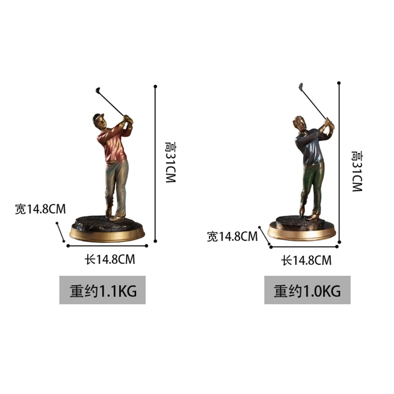 

Creative Golf Figure Statue Creative Office Living Room Entrance Television Cabinet Furnishings Sculpture Accessories Furnishing