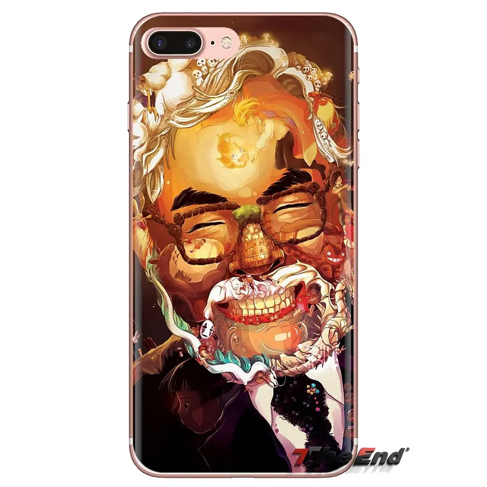 Прозрачный чехол из ТПУ для Samsung Galaxy S3 S4 S5 Mini S6 S7 Edge S8 S9 S10 Plus Note 3 4 5 8 9 Hayao Miyazaki Portrait