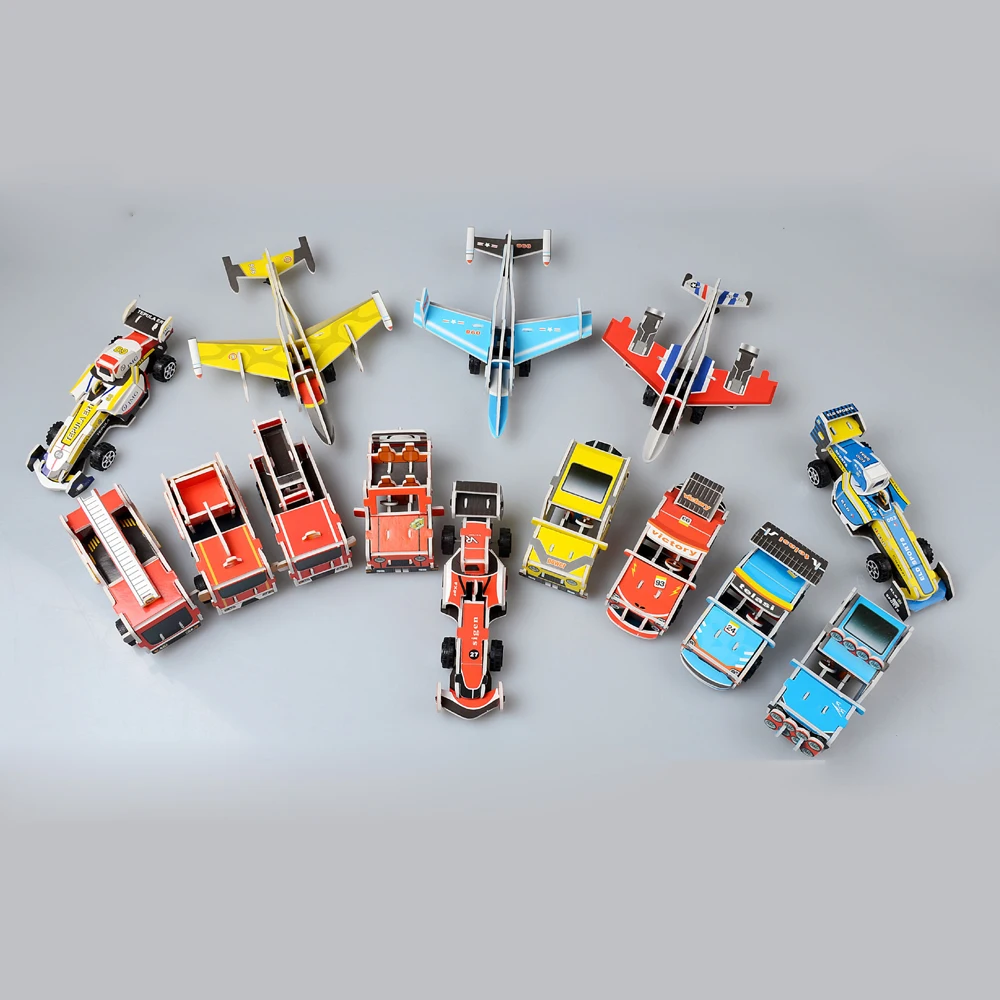 3D пазл сделай сам модель в сборе из бумаги случайный стиль автомобиль игрушки для