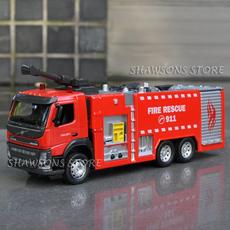 1:50 Diecast металлические модельные игрушки насосная станция с пожарной машиной