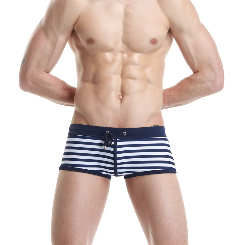 Seobean брендовая пляжная одежда мужские купальники высокое качество полосатые