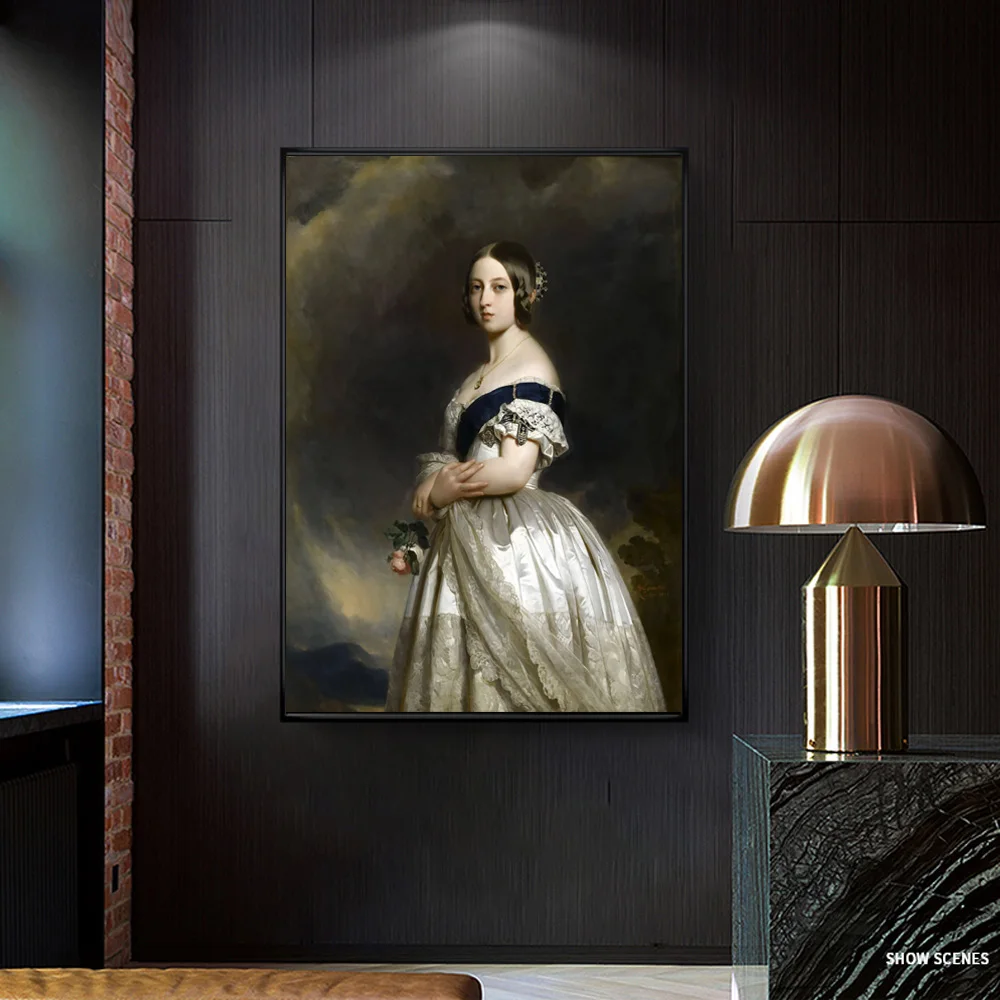 

Portrait Of Queen Victoria Canvas Paintings Reproductions Famous Artwork Queen Victoria Canvas Art Prints Home Wall Decoration