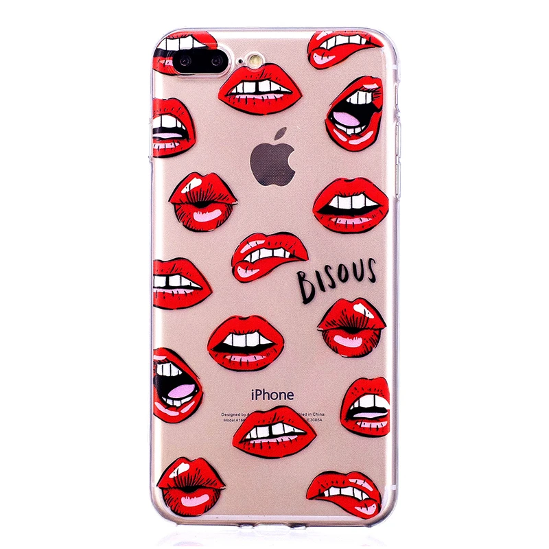 Для Coque iPhone 7 Plus чехол Единорог Мягкая ТПУ живопись задняя защитная телефон чехлы