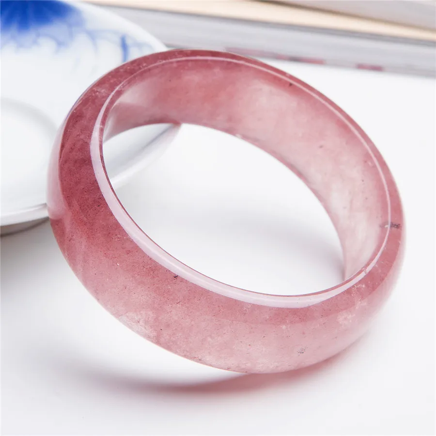 Оригинальные красные натуральные Клубничные кварцевые браслеты для женщин