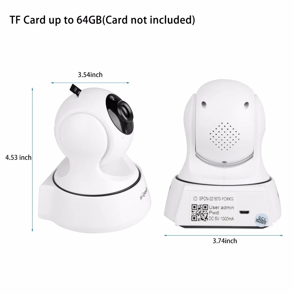 HD 1080 P 2.0MP PTZ Wi Fi IP Камера безопасности ИК Ночное видение двухстороннее аудио