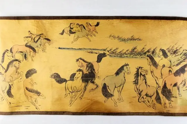 

China Antique Boutique collection the hundred Horse Diagram