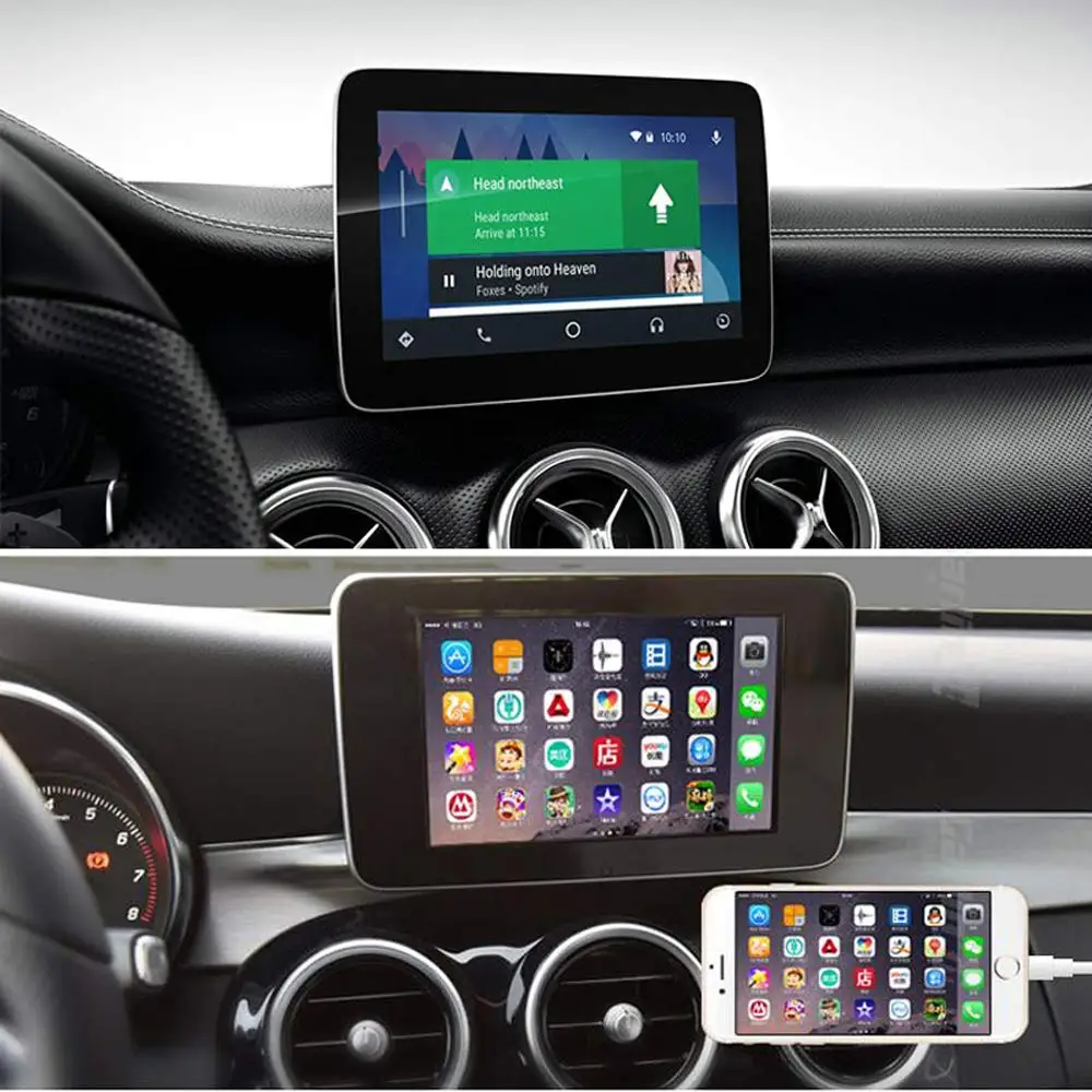 OZGQ Car GPS Navi Video Interface Carplay Mirrorlink Android Auto Box For 2013-2014 Mercedes BENZ A/B/C/E/GLA/GLK/ML Series | Автомобили и