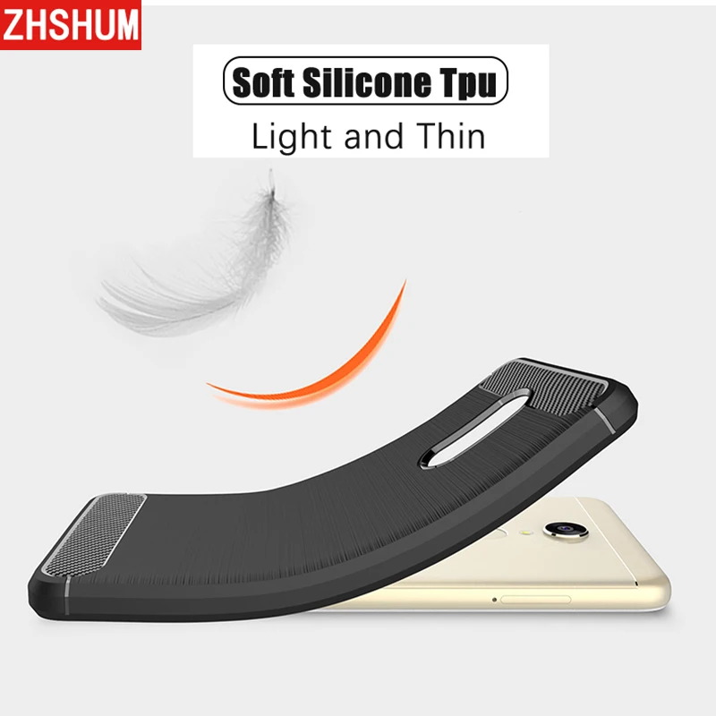 Чехол из углеродного волокна с узором для Xiaomi Redmi 5 Plus мягкий силиконовый чехол