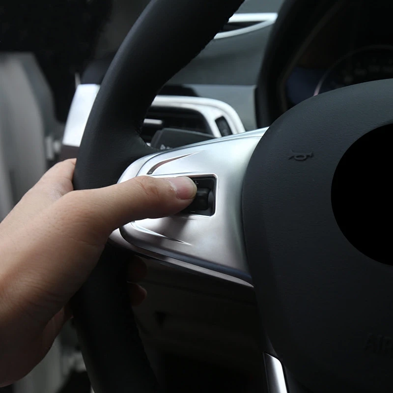 Углеродное волокно цвет Стайлинг руль кнопка украшения Рамка Накладка для BMW X1 F48