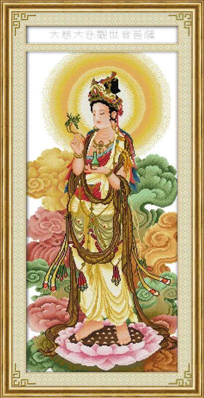 Kwan yin набор крестиков люди 18ct 14ct 11ct печать холсты стежков Вышивка Сделай Сам