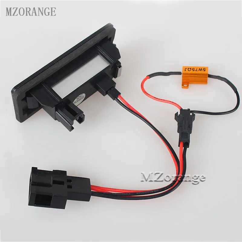 MZORANGE белый 24-SMD светодиодный номерной знак света для SKODA Octavia 3/превосходные B6 Combi/Rapid Yeti/SKODA Fabia, комплект из 2 предметов