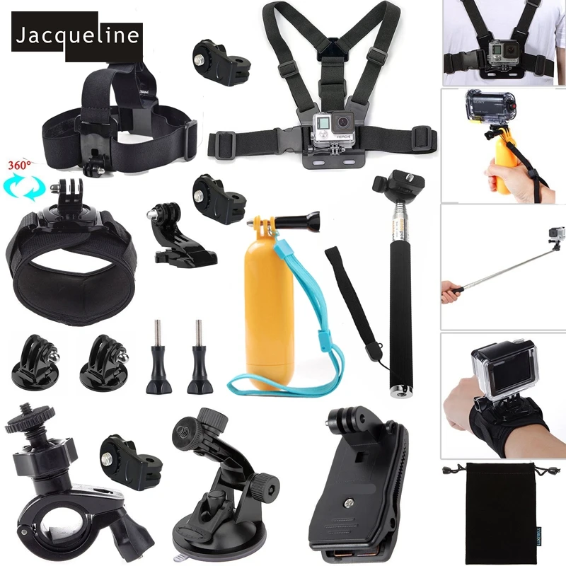 Аксессуары Jacqueline для Gopro HERO 5 4 3 + 3/комплект экшн камеры Sony HDR AS20 AS200V AS30V AS100V AZ1 mini FDR