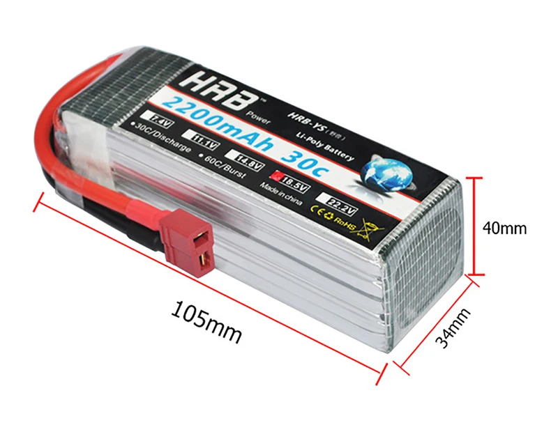HRB 2200mAh 2S 7,4 V Lipo батарея T Deans 30C 3S 11,1 V 14,8 V 18,5 V 22,2 V XT60 3,7 V 4S 5S 6S для радиоуправляемых автомобилей bayangtoys x21