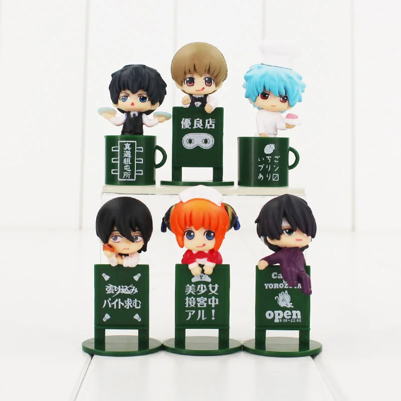 6 шт./компл. GINTAMA Silver Soul Hijikata Toushirou Okita Sougo Sakata Ginpa фигурка игрушки|figure toy|action figure toysaction