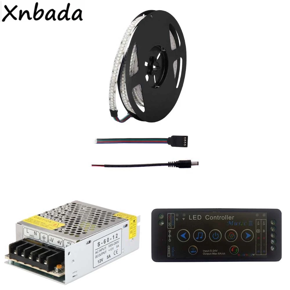 DC12V 2835SMD 234 светодиодов/m цветная (RGB) Светодиодная лента с usb питанием музыкой 3 RGB Led