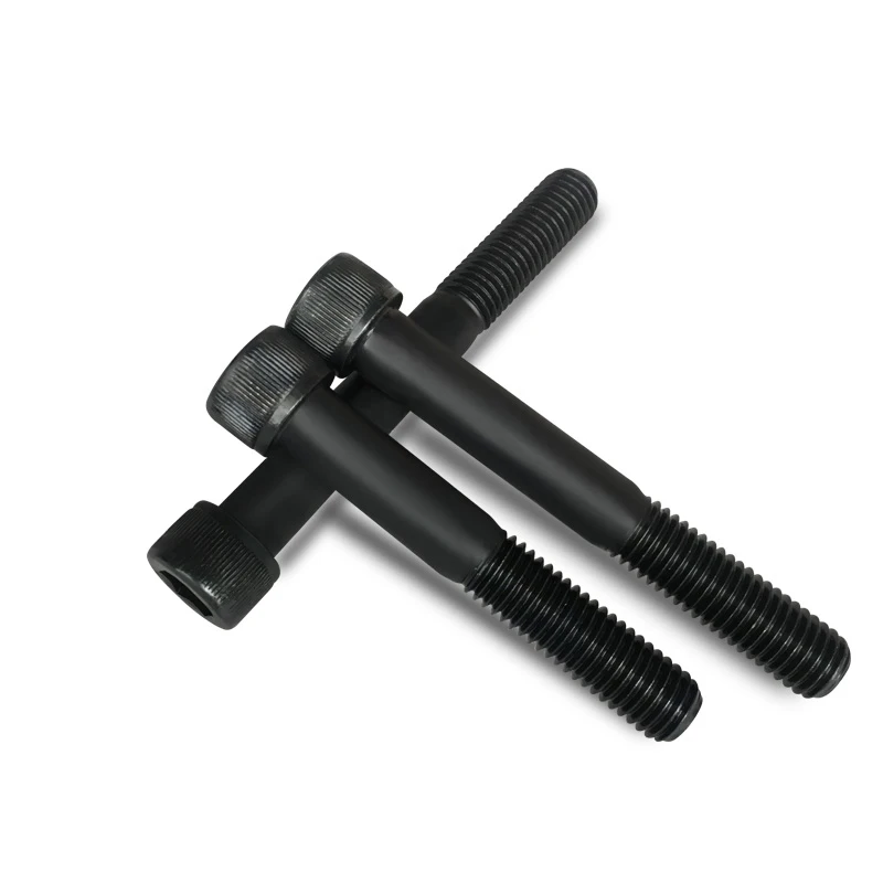 

3pcs M6 alloy steel half-tooth hex screw high-strength black carbon steel bolts bolt home decoration screws 60mm-80mm length