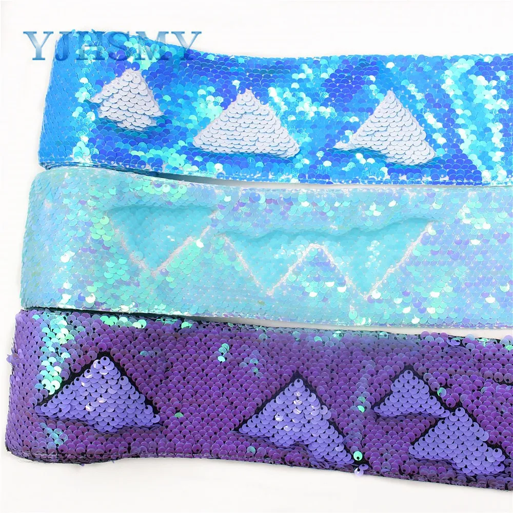 

I-19619-1396,2Y/лот 3 "75 мм Красочные Реверсивный блесток Лента DIY заколки для волос аксессуары для Свадебная вечеринка украшения для матери