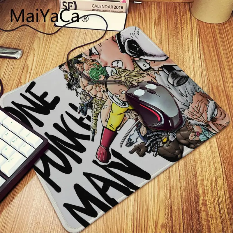 Maiyaca One Punch Man anime Desktop Pad Game Mousepad gaming mouse pad xl Speed Keyboard Mouse mat Laptop PC notebook desk pad - Цвет: Lock Edge 18x22cm
