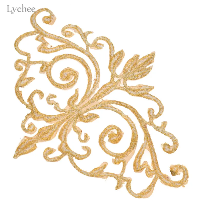 Lychee Life 5 шт. золотые и серебряные нашивки для пришивания украшения вышитые одежды