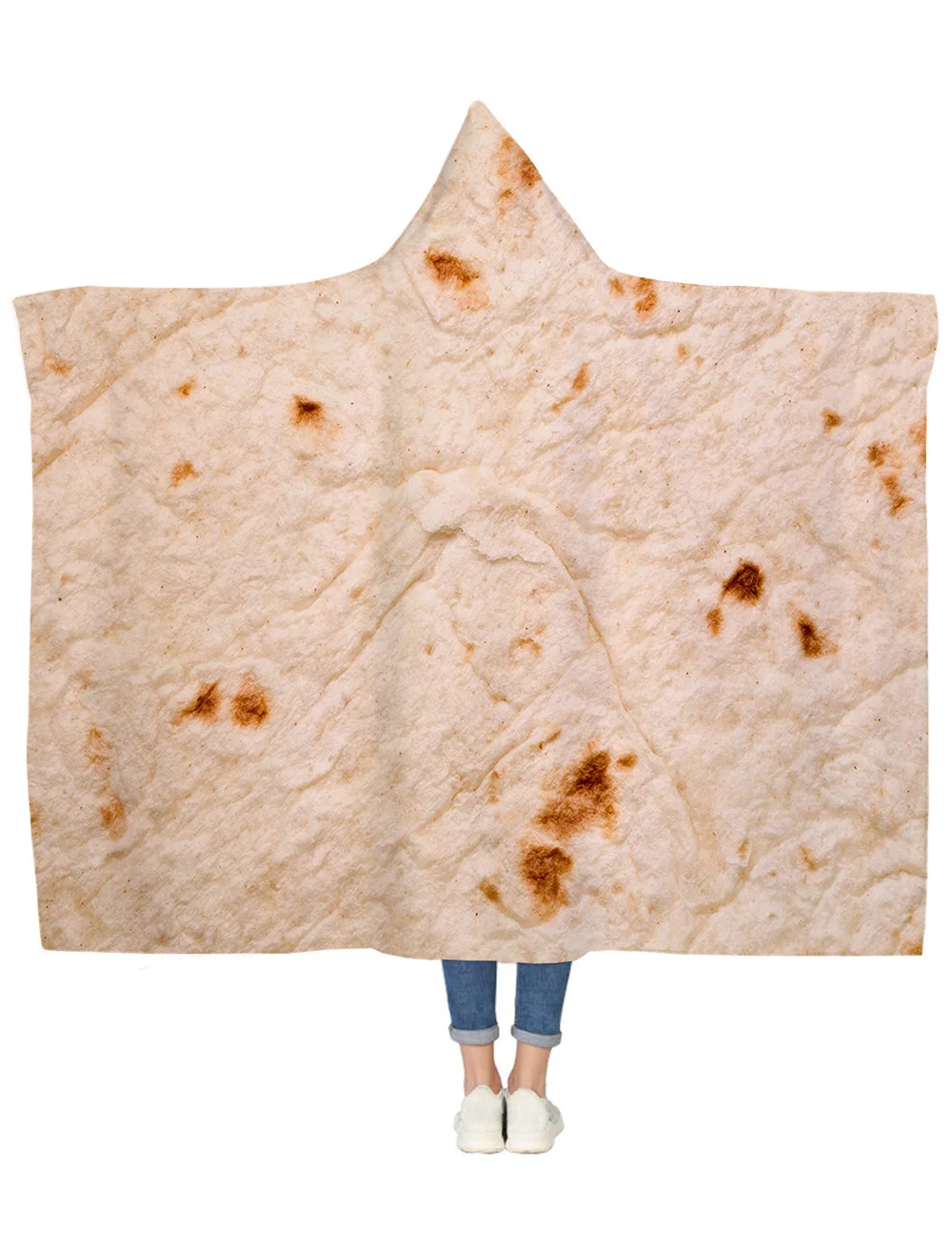 Tortilla текстура мягкий флис пледы одеяло с капюшоном мягкой печати семья