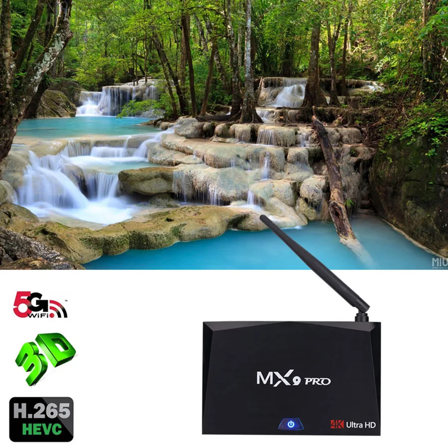 ТВ приставка MX9 Pro Smart Android 7 1 RK3328 четырехъядерный 4 Гб RAM 32 ГБ ROM 2 4G/5G Dual WiFi BT4.1 HDR 4K