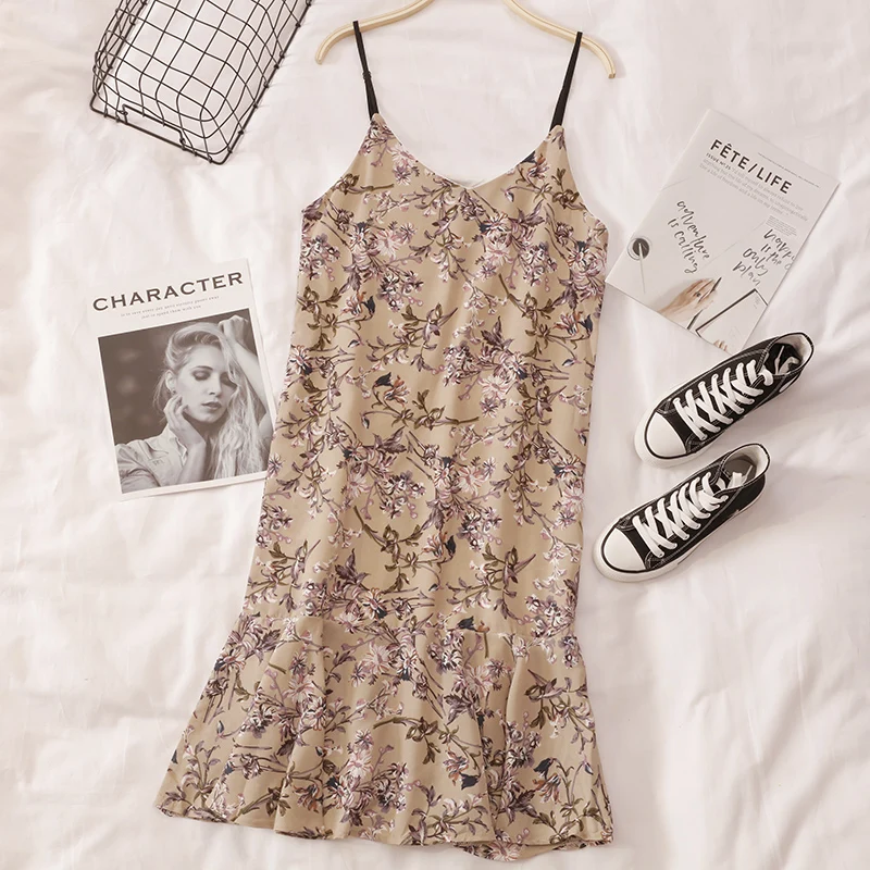 Женское платье без рукавов ftaylor винтажное на лямках с принтом треугольным