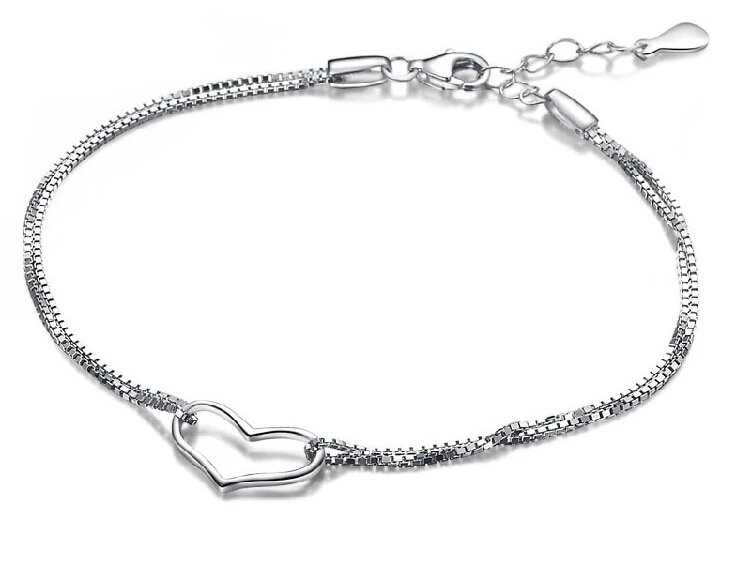 Silver Heart Bracelet 100% Guaranteed Real 925 Sterling with CZ | Украшения и аксессуары