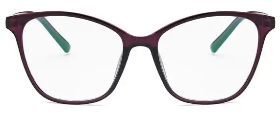 clear purple Модные оправы для очков кошачий глаз, брендовые дизайнерские женские прозрачные оправы для мужчин, большие оправы для глаз, женские прозрачные Линзы для очков - Цвет оправы: clear purple