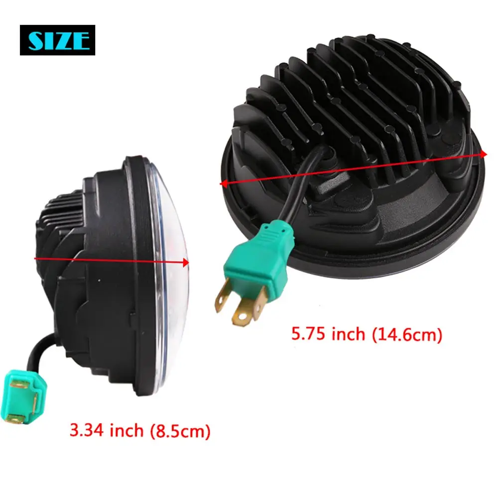 5,7" 5 3/4 светодиодный фара мотоцикла для Sportster 1200 XL1200L пользовательские XL1200C 883 XL883 883L XL883R 48 черный H4